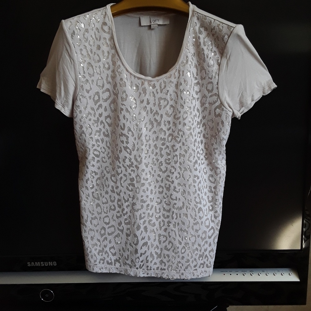 Loft animal print/light shimmer classic feminine t
